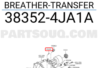 Nissan 383524JA1A BREATHER-TRANSFER