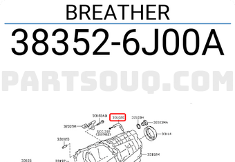 Nissan 383526J00A BREATHER