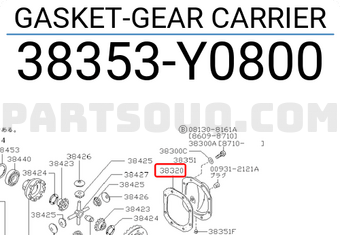 Nissan 38353Y0800 GASKET-GEAR CARRIER