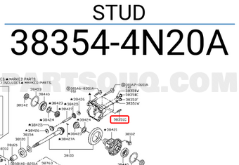 Nissan 383544N20A STUD
