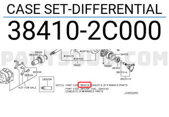 Nissan 384102C000 CASE SET-DIFFERENTIAL