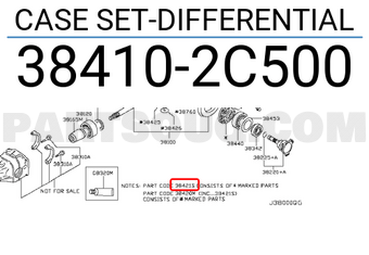 Nissan 384102C500 CASE SET-DIFFERENTIAL