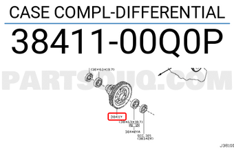 Nissan 3841100Q0P CASE COMPL-DIFFERENTIAL