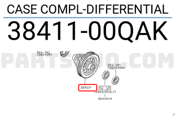 Nissan 3841100QAK CASE COMPL-DIFFERENTIAL