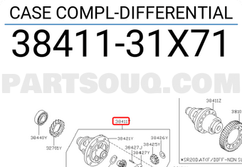 Nissan 3841131X71 CASE COMPL-DIFFERENTIAL