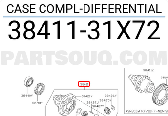 Nissan 3841131X72 CASE COMPL-DIFFERENTIAL