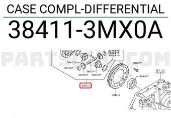 Nissan 384113MX0A CASE COMPL-DIFFERENTIAL