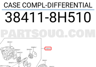 Nissan 384118H510 CASE COMPL-DIFFERENTIAL