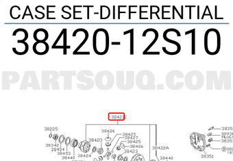 Nissan 3842012S10 CASE SET-DIFFERENTIAL