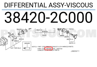 Nissan 384202C000 DIFFERENTIAL ASSY-VISCOUS