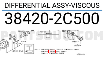 Nissan 384202C500 DIFFERENTIAL ASSY-VISCOUS