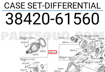 Nissan 3842061560 CASE SET-DIFFERENTIAL