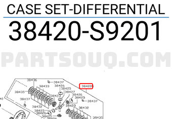 Nissan 38420S9201 CASE SET-DIFFERENTIAL