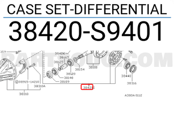 Nissan 38420S9401 CASE SET-DIFFERENTIAL