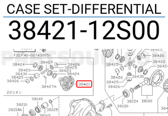 Nissan 3842112S00 CASE SET-DIFFERENTIAL
