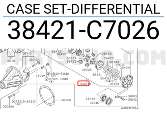 Nissan 38421C7026 CASE SET-DIFFERENTIAL