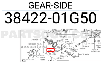 Nissan 3842201G50 GEAR-SIDE