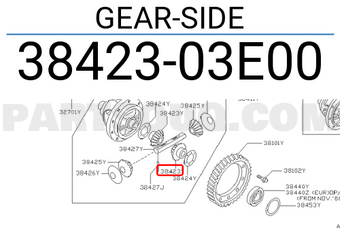 Nissan 3842303E00 GEAR-SIDE