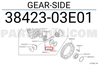 Nissan 3842303E01 GEAR-SIDE