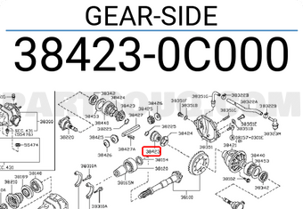 Nissan 384230C000 GEAR-SIDE