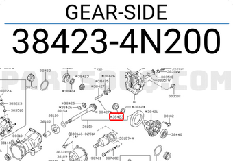 Nissan 384234N200 GEAR-SIDE