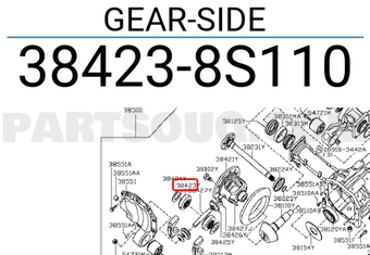 Nissan 384238S110 GEAR-SIDE