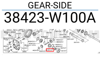 Nissan 38423W100A GEAR-SIDE