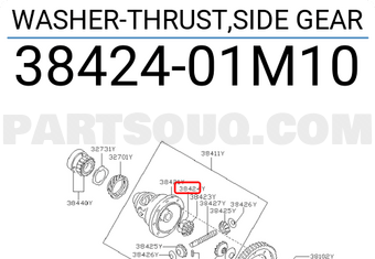 Nissan 3842401M10 WASHER-THRUST,SIDE GEAR