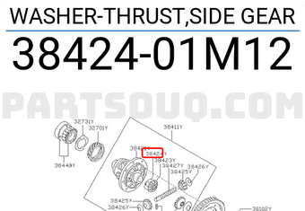 Nissan 3842401M12 WASHER-THRUST,SIDE GEAR