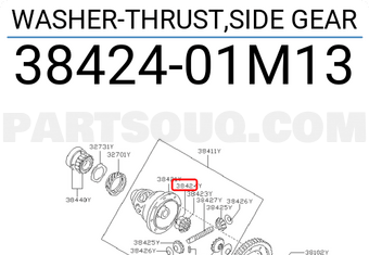 Nissan 3842401M13 WASHER-THRUST,SIDE GEAR