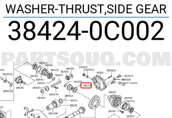 Nissan 384240C002 WASHER-THRUST,SIDE GEAR