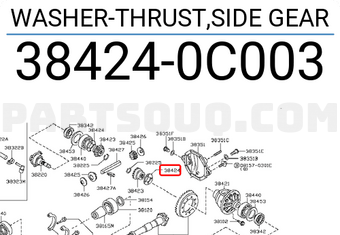 Nissan 384240C003 WASHER-THRUST,SIDE GEAR