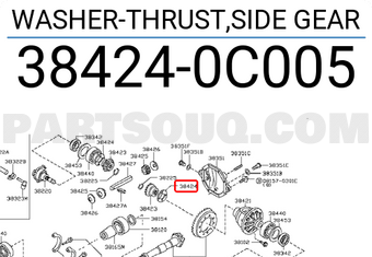 Nissan 384240C005 WASHER-THRUST,SIDE GEAR
