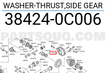 Nissan 384240C006 WASHER-THRUST,SIDE GEAR