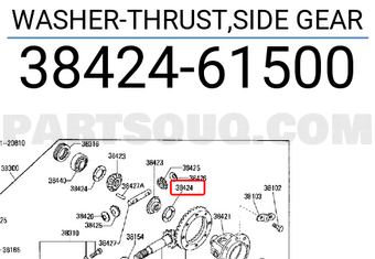 Nissan 3842461500 WASHER-THRUST,SIDE GEAR