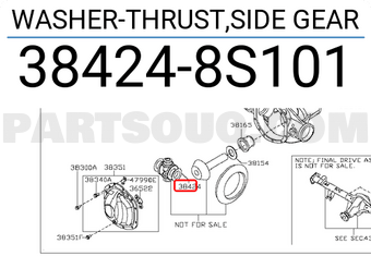 Nissan 384248S101 WASHER-THRUST,SIDE GEAR
