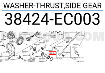 Nissan 38424EC003 WASHER-THRUST,SIDE GEAR