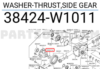 Nissan 38424W1011 WASHER-THRUST,SIDE GEAR