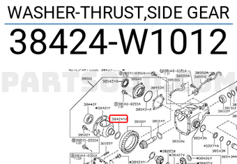 Nissan 38424W1012 WASHER-THRUST,SIDE GEAR