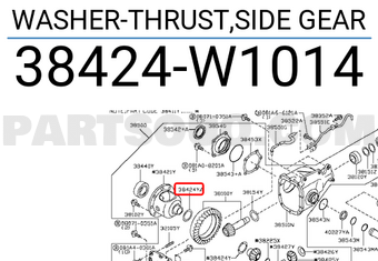 Nissan 38424W1014 WASHER-THRUST,SIDE GEAR