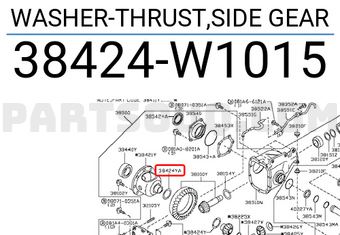 Nissan 38424W1015 WASHER-THRUST,SIDE GEAR