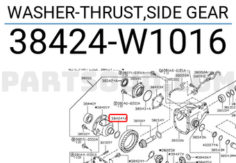 Nissan 38424W1016 WASHER-THRUST,SIDE GEAR