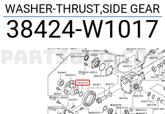 Nissan 38424W1017 WASHER-THRUST,SIDE GEAR