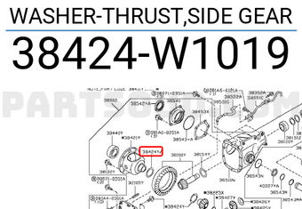Nissan 38424W1019 WASHER-THRUST,SIDE GEAR