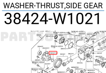 Nissan 38424W1021 WASHER-THRUST,SIDE GEAR