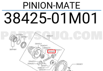 Nissan 3842501M01 PINION-MATE