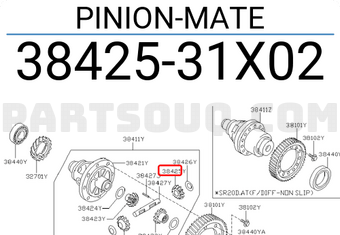 Nissan 3842531X02 PINION-MATE