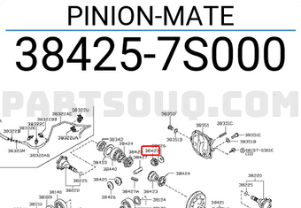 Nissan 384257S000 PINION-MATE