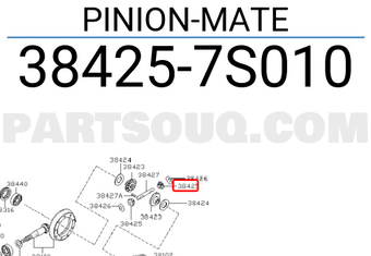 Nissan 384257S010 PINION-MATE
