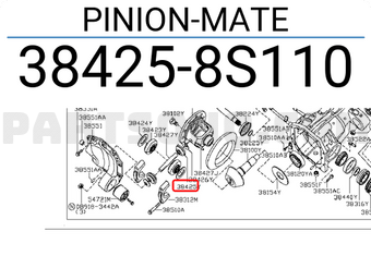 Nissan 384258S110 PINION-MATE